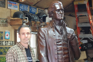 Foundryman ad McKillop with bronze Jefferson.JPG